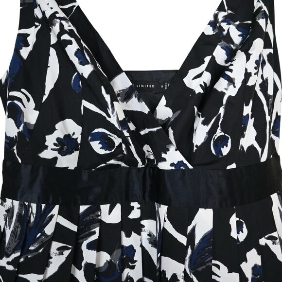 The Limited Womens 8 Floral Pattern Empire Waist Lined Dress - Picture 7 of 11